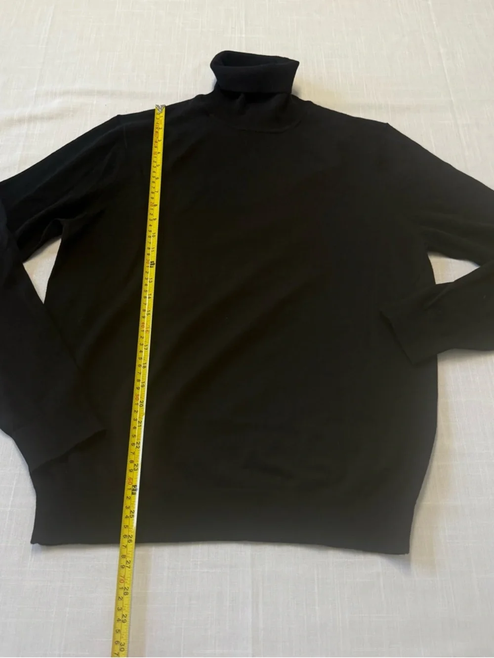 Reiss Black Roll Neck Turtleneck 100% Merino Wool Sweater Size L - Picture 4 of 6